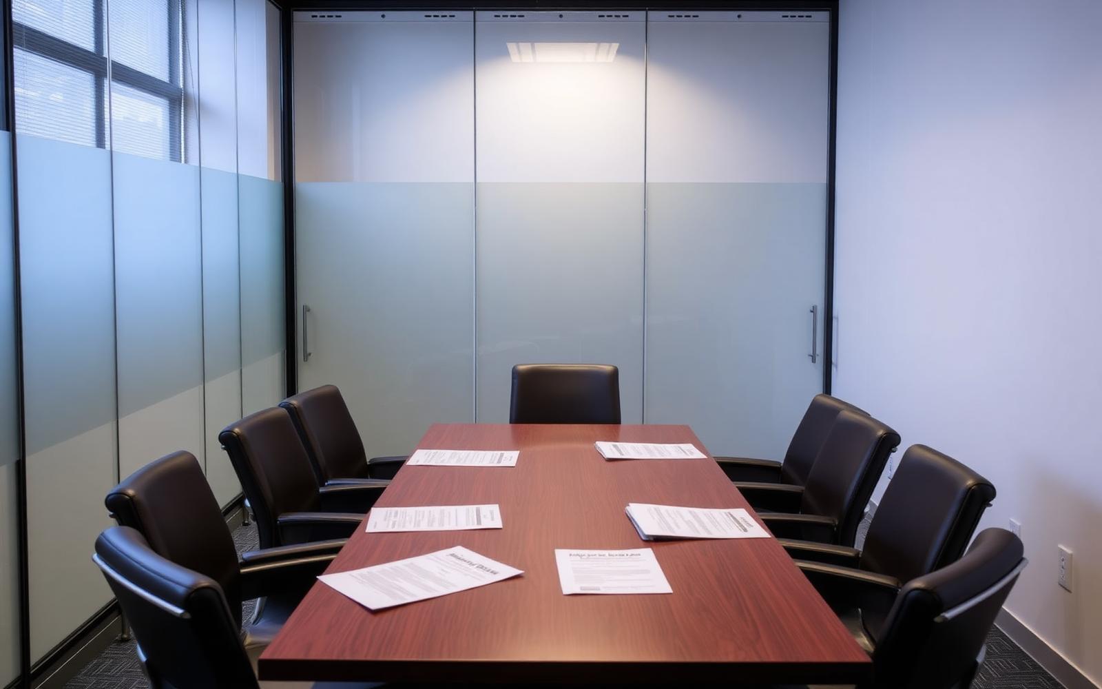 Advisory team in discussion around a meeting table